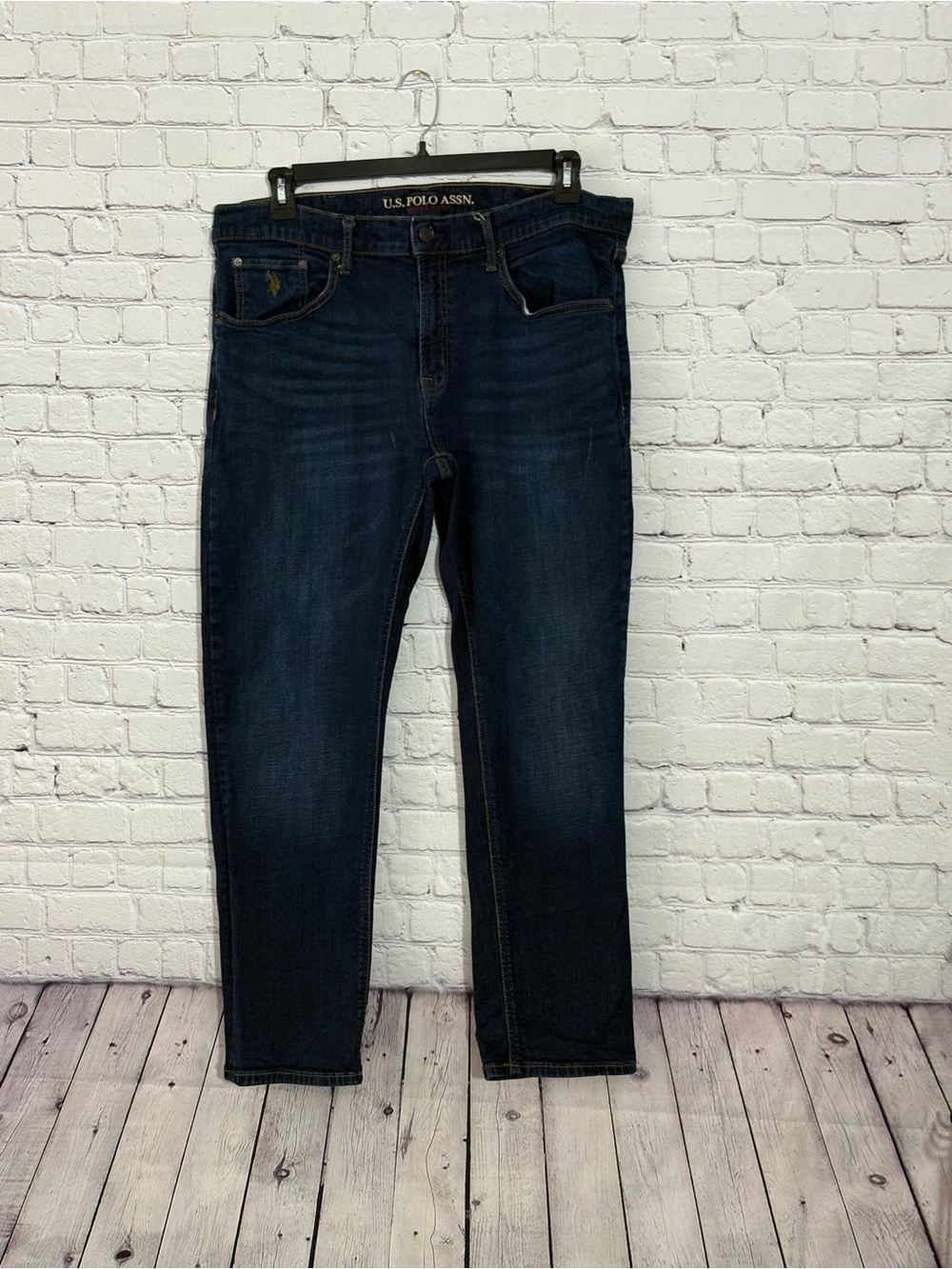 U.S. Polo Assn. Men's Deep Indigo Slim Straight Jeans